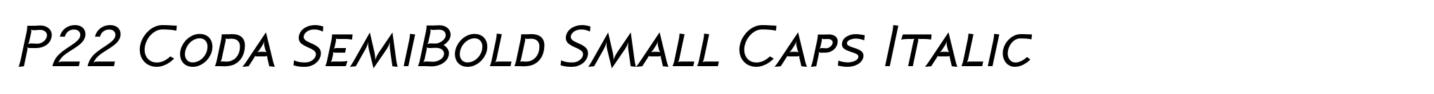 P22 Coda SemiBold Small Caps Italic image